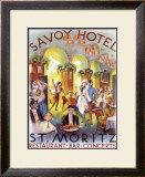 Savoy Hotel Restaurant Bar Concert Poster Framed Giclee Print