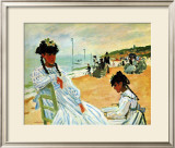 Camille at the Beach Framed Giclee Print by Claude Monet