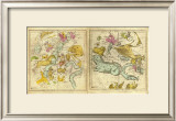 The Constellations in October - March, c.1835 Framed Giclee Print by Elijah H. Burritt