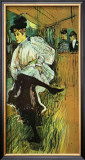 Jane Avril Dancing Framed Giclee Print by Henri de Toulouse-Lautrec
