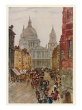 Ludgate Hill with St Paul's Cathedral at the Top Giclee Print