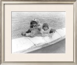 Two Children on the Water Framed Giclee Print by Edward S. Curtis