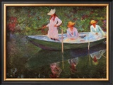 The Boat at Giverny Framed Giclee Print by Claude Monet