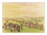 Mandan Horse Racing Giclee Print