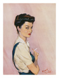 My Favourite Model (Mrs David Wright) Giclee Print by David Wright
