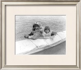 Two Children on the Water Framed Giclee Print by Edward S. Curtis