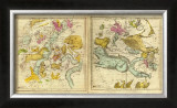 The Constellations in October - March, c.1835 Framed Giclee Print by Elijah H. Burritt