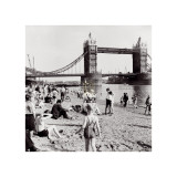 Londoners Relax on Tower Beach, c.1952 Posters by Henry Grant