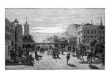 Street Scene at the Alexanderplatz Station Giclee Print
