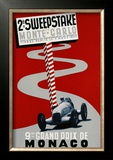2e Sweepstake de Monte-Carlo, 9eme Grand Prix de Monaco Framed Giclee Print by Guy Serre