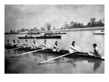 The Inter-Varsity Boat-Race: the Crews at Practice Giclee Print