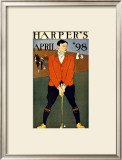 Harper's Bazaar, Golfer Framed Giclee Print