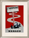 2e Sweepstake de Monte-Carlo, 9eme Grand Prix de Monaco Framed Giclee Print by Guy Serre