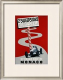 2e Sweepstake de Monte-Carlo, 9eme Grand Prix de Monaco Framed Giclee Print by Guy Serre