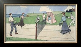 Les Sports Athletiques, Tennis Framed Giclee Print by Harry Eliott