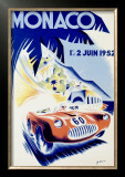 Monaco Grand Prix, c.1952 Framed Giclee Print