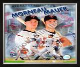 Joe Mauer & Justin Morneau Framed Photographic Print