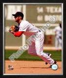 Dustin Pedroia 2008 Fielding Action Framed Photographic Print