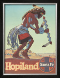 Santa Fe Railroad: Hopiland, c.1940's Framed Giclee Print by Don Perceval