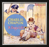 Charlie Chaplin, Dog's Life Framed Giclee Print