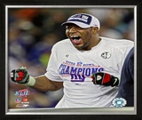 Michael Strahan - Super Bowl XLII Framed Photographic Print