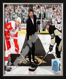 Mario Lemieux Ceremonial Puck Drop Game Three of the 2009 NHL Stanley Cup Finals Framed Photographic Print