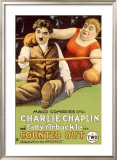 Chaplin Arbuckle Counted Out Framed Giclee Print