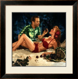 Pin-Up Girl: Island Grotto Framed Giclee Print by Richie Fahey