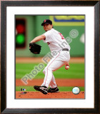 Josh Beckett 2008 Pitching Action Framed Photographic Print