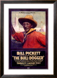 Bill Pickett the Bull-Dogger Impressão giclée emoldurada