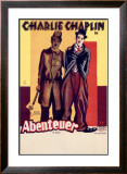 Charlie Chaplin, Abenteuer Framed Giclee Print