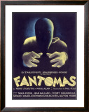 Fantomas, Sci-Fi Movie Poseter Framed Giclee Print