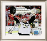 Bill Guerin Game 7 - 2008-09 NHL Stanley Cup Finals With Trophy Framed Photographic Print