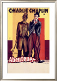 Charlie Chaplin, Abenteuer Framed Giclee Print