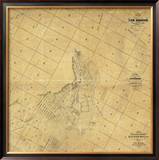 Map of The City of Los Angeles, c.1857 Framed Giclee Print by Ord, Edward Otto Cresap 