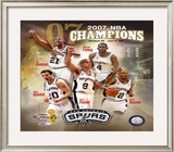 2007 Spurs NBA Champions Composite Framed Photographic Print