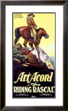 Art Acord Riding Rascal Cowboy Framed Giclee Print