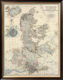 Denmark, Hanover, Brunswick, Mecklenburg, Oldenburg, c.1861 Framed Giclee Print by Alexander Keith Johnston