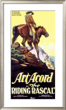 Art Acord Riding Rascal Cowboy Framed Giclee Print