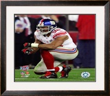 Michael Strahan - Super Bowl XLII Framed Photographic Print