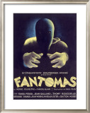 Fantomas, Sci-Fi Movie Poseter Framed Giclee Print