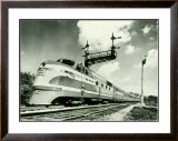 Railroad Train Engine Framed Giclee Print