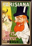 Parisiana, Paris Voyeur Framed Giclee Print by J. Saunier