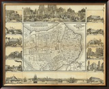 Plano Pintoresco de La Habana, c.1853 Framed Giclee Print by B. & C. May