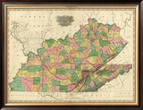 Kentucky, Tennessee and Part of Illinois, c.1823 Framed Giclee Print by Henry S. Tanner