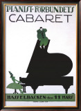 Pianist Forbundets Cabaret Framed Giclee Print by Kage 