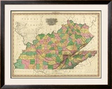 Kentucky, Tennessee and Part of Illinois, c.1823 Framed Giclee Print by Henry S. Tanner