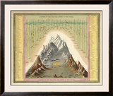 Heights of The Principal Mountains In The World, c.1846 Framed Giclee Print by Samuel Augustus Mitchell