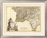 Portugal, Algarve Meridionale, c.1780 Framed Giclee Print by Giovanni Antonio Bartolomeo Rizzi Zannoni