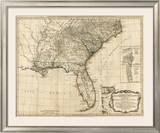 General Map of the Southern British Colonies, in America, c.1776 Framed Giclee Print by Robert Sayer